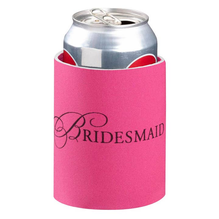 Pink Bridesmaid Can Cozy for wholesale by Lillian Rose