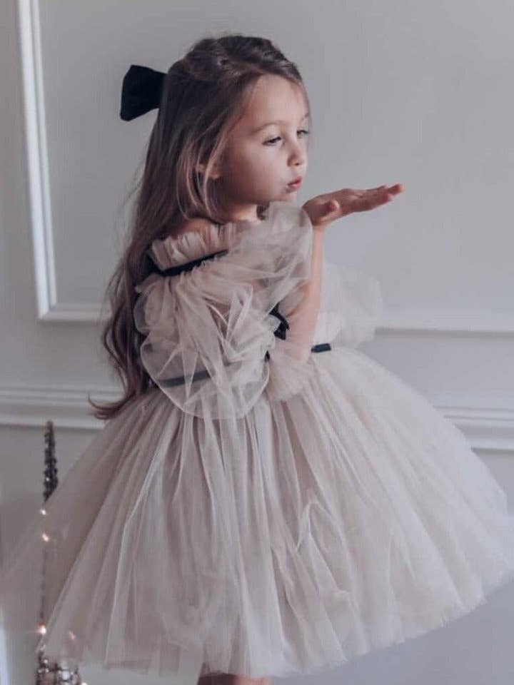 Petite Maison Kids - Wholesale Dress - Kids - Coco-Caramel Tulle Dress16