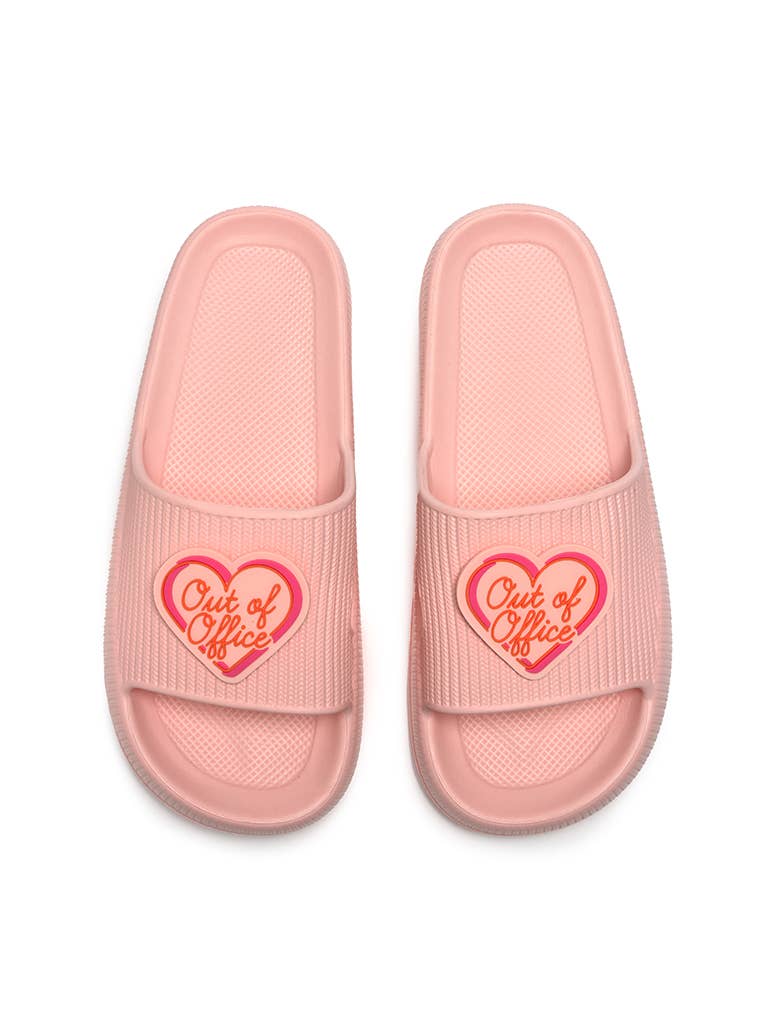 Living Royal - Wholesale Slides - Women's - Quick Dry Pool Slide Sandals - "Out of Office" - Pink