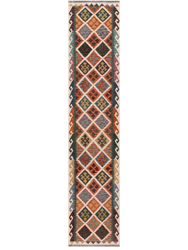 Corredor Kilim de Maimana Afganistán - 396 x 83 cm para venta al por mayor de Imaco Rugs