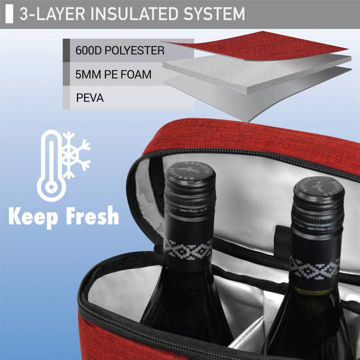 OPUX – Großhandel Weintasche – Weintragetasche für 2 Flaschen46
