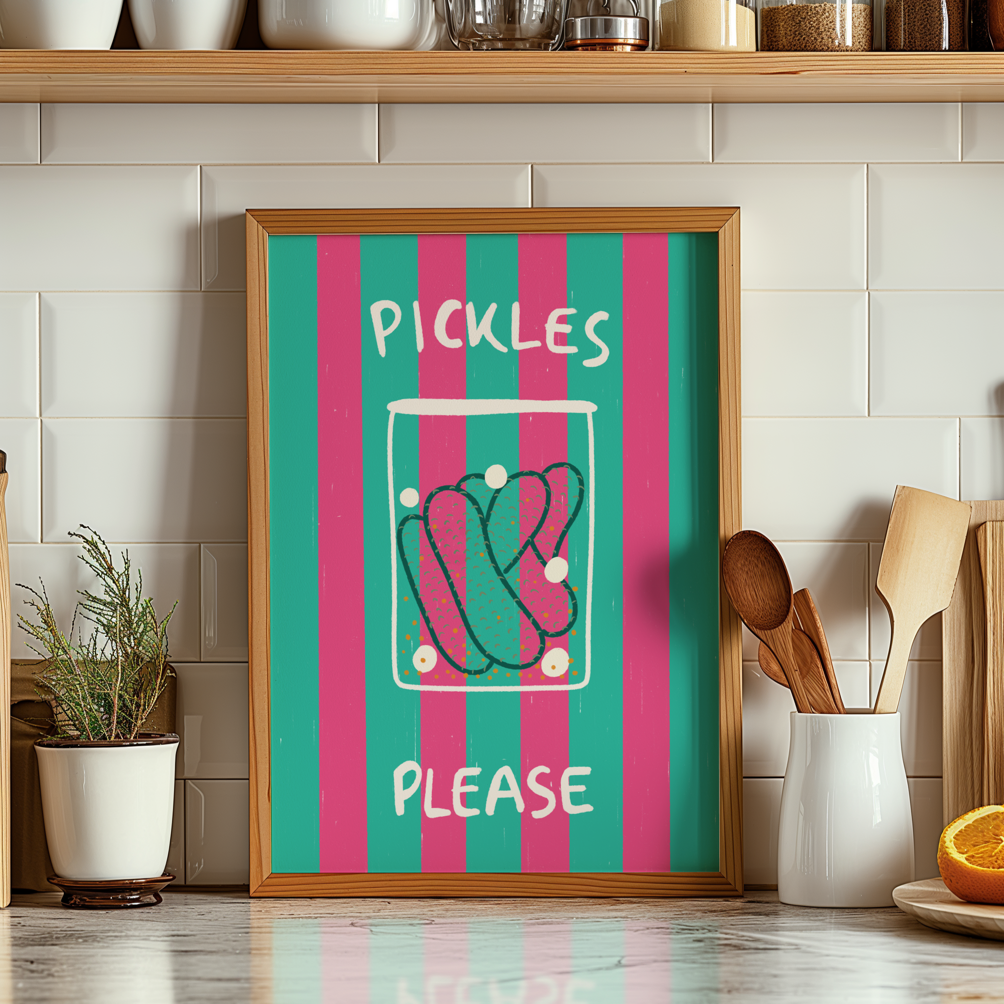 Tecari Designs – wholesale Art print – Pickles Please - Pickles Jar | Cornichons3