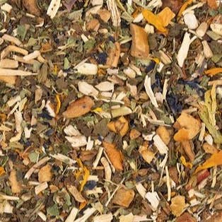 Blue Sunshine Loose Leaf Herbal Tea (Mood Wellness)-4 Sizes for wholesale by The Grateful Tea Co