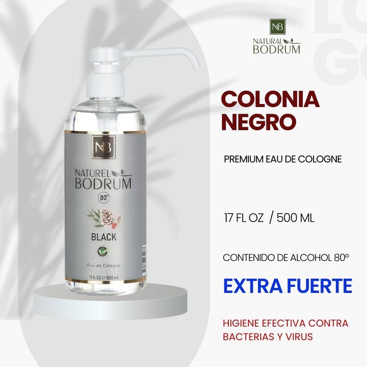 NB NATURAL BODRUM – Colónia em spray por atacado – Colónia Negra Extra Forte 17 Oz Nb Colónia Turca12