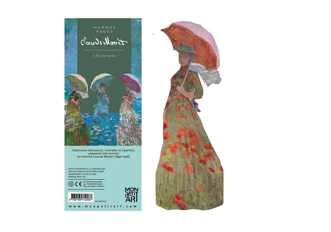 Today is Art Day - Wholesale Bookmark - Bookmarks Monet "Woman with a Parasol" by Mon Petit Art