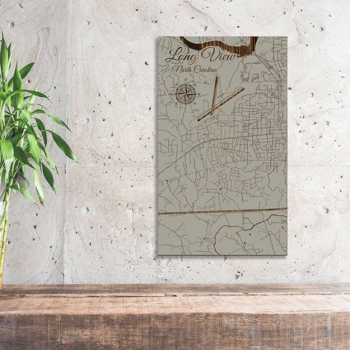 North Carolina: Long View Street Map for wholesale by Fire & Pine