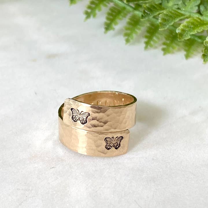 Fairwells Jewelry - Wholesale Band/Stacked Ring - Gold Filled Hidden Message Ring