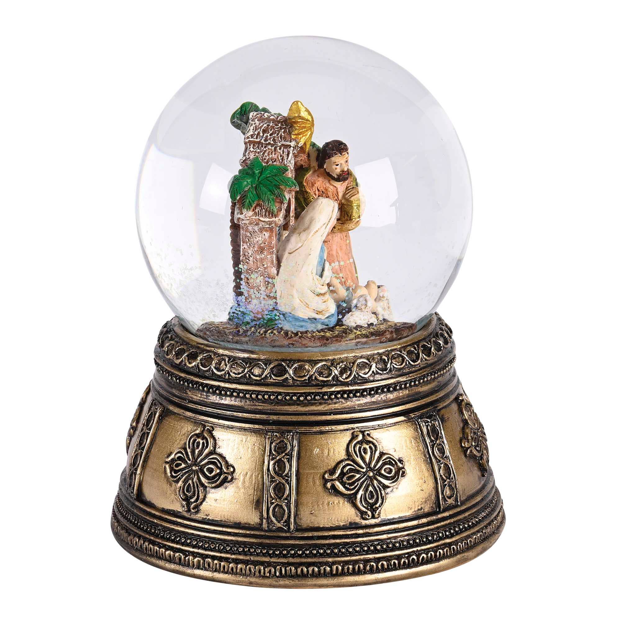 Dicksons - Wholesale Snow Globe - Waterglobe Nativity Gold Base1