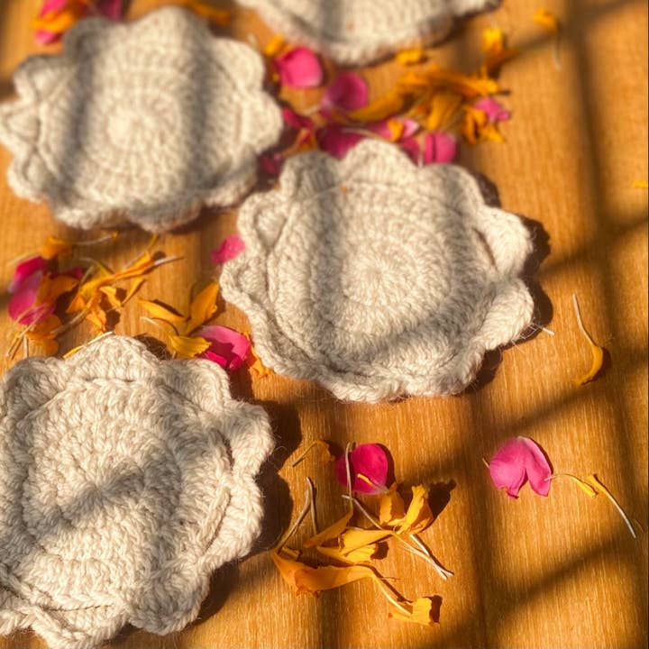 Virkade underlägg ~ Ren Himalaya ull för wholesale av Pravaah