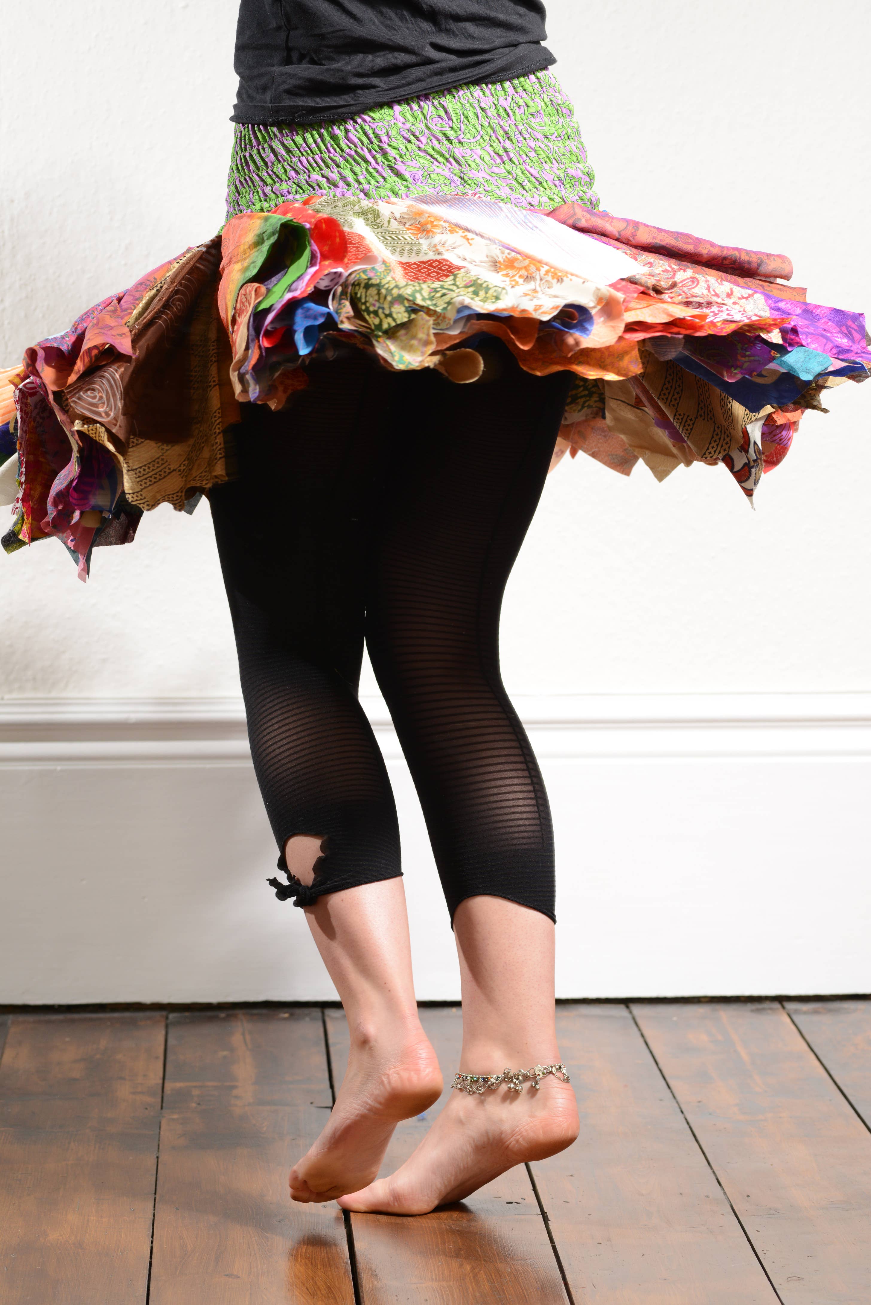 Emma's Emporium - Vente Jupe – femme - Jupe Mouchoir en Sari Recyclé SS032