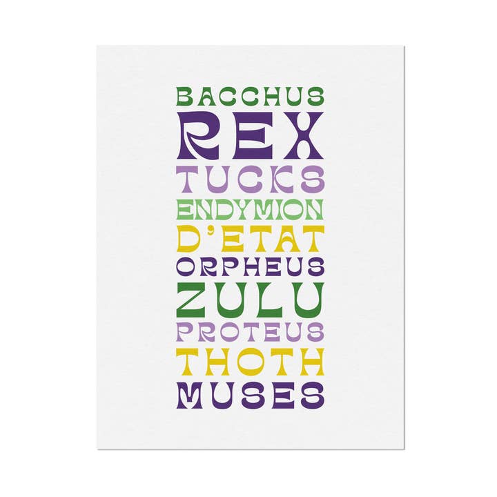 Mardi Gras Krewes Art Print for wholesale by Statement Goods