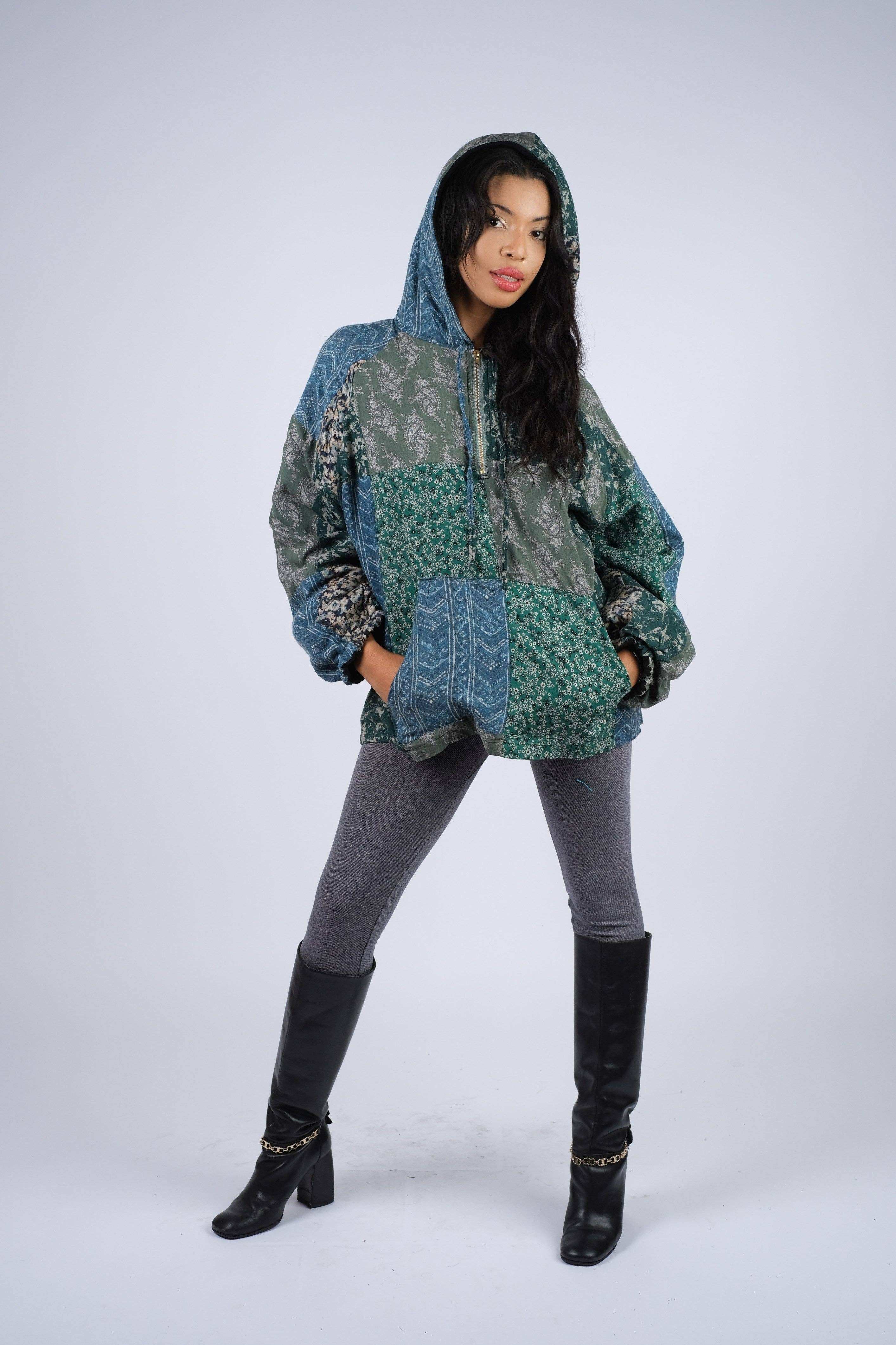 Sacred Threads - Wholesale Hoodie - Women's - Patchwork Rayon Hoodie6