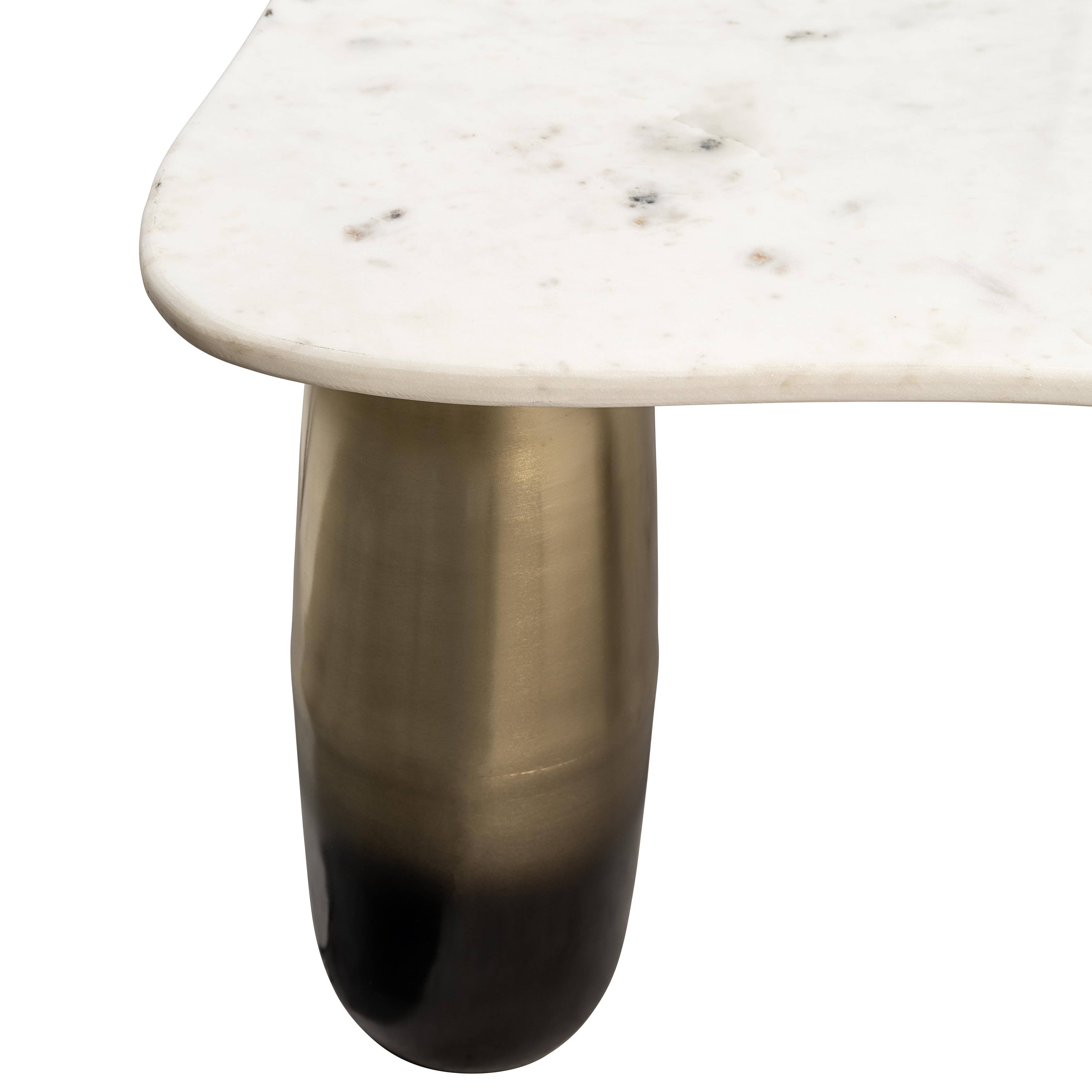 Sagebrook Home - Wholesale Coffee Table - Coffee Table - GoldWhite Marble Top Metal Curved Leg, 30 in.6