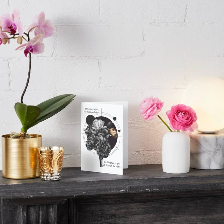 House of Osiris - Wholesale Season's Greetings Card - The Moon is Full, The Stars are Bright, Wishing You Magic All Through the Night Astrology Greeting Card | Blank Inside4