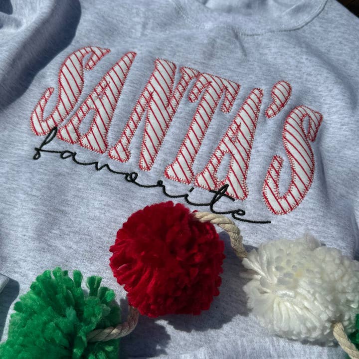 Shop Southern Belle - Wholesale Graphic Sweatshirt - Unisex - Santa's Favorite Christmas Sweatshirt