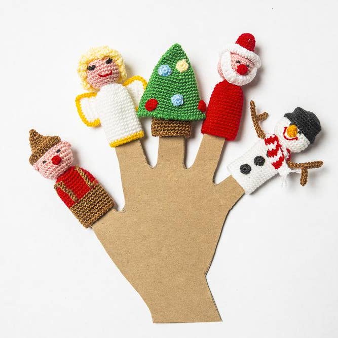 Christmas Crocheted Finger Puppet Set for wholesale by HDIF-USA