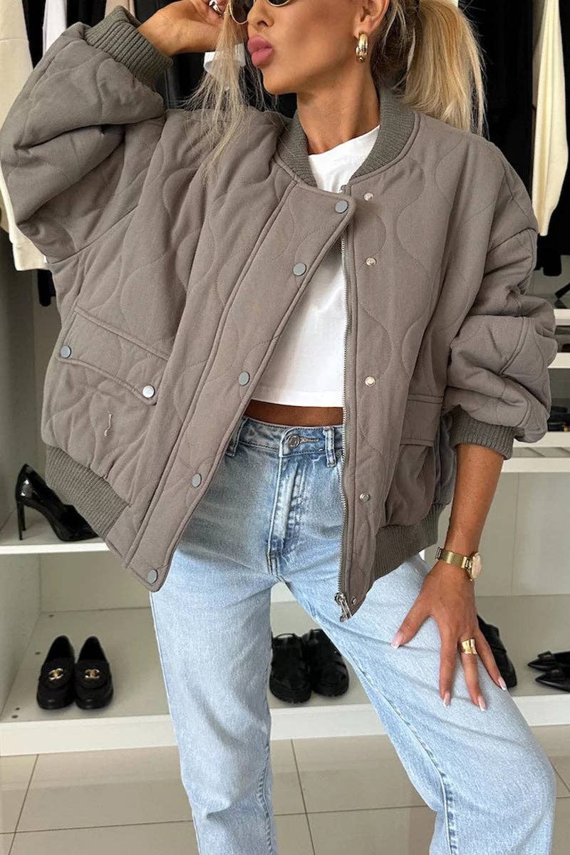 Mccolin – wholesale Puffer jacket – Women’s – Quilted Snap-Button Casual Jacket1