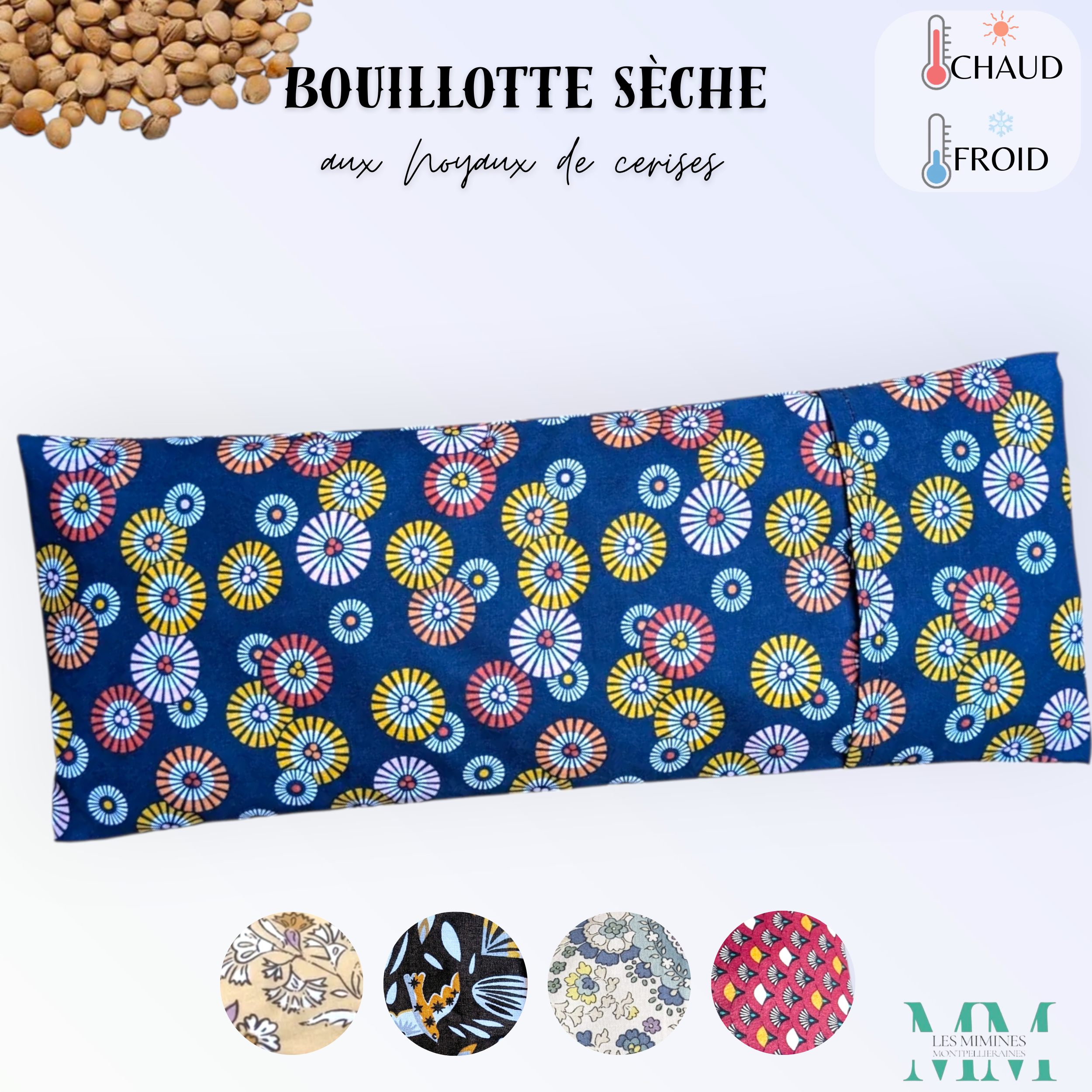 Les Mimines Montpellieraines – wholesale Hot/cold compress – “Cherry stone” dry hot water bottle3