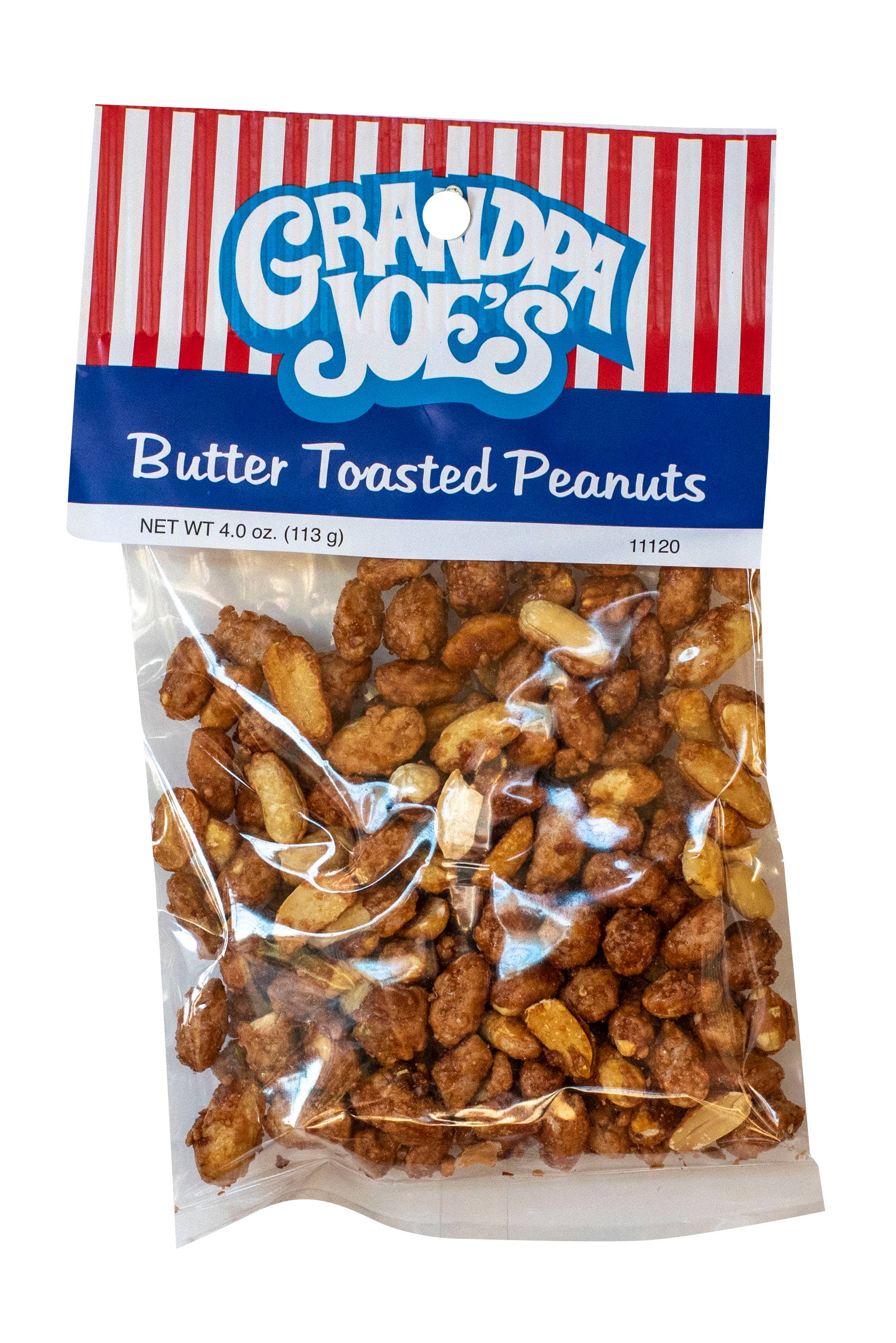 Grandpa Joe's Candy Shop – wholesale Nuts – Grandpa Joe's Peg Bags, Butter Toasted Peanuts, 12 Ct Case