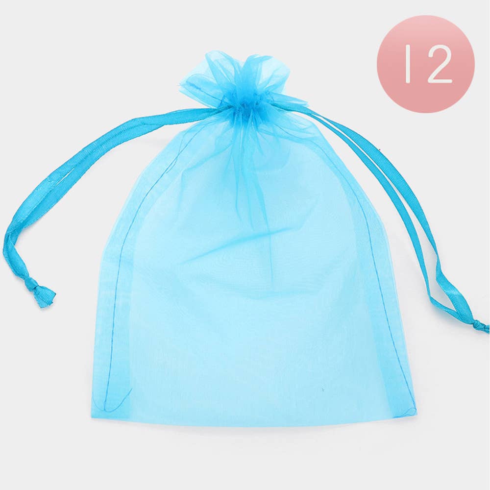 Sensibling Corp. - Wholesale Gift Bag - 12PCS - 6.75 X 9.5 Ribbon Organza Gift Bags
32
