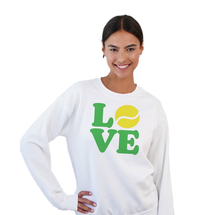 Crewneck Sweatshirt - LOVE (Green) for wholesale by Toss Designs