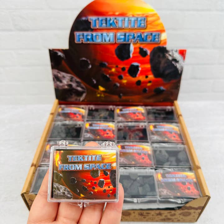 Rock Paradise - Venta al por mayor Piedras/cristales espirituales - Colección Crystal Tektite en una caja de muestras del espacio exterior1