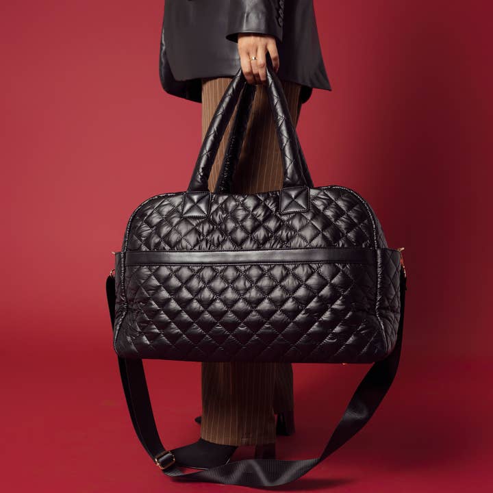Jen & Co. - Wholesale Weekender Bag - Women's - M2401 Mills Quilted Nylon Weekender Bag