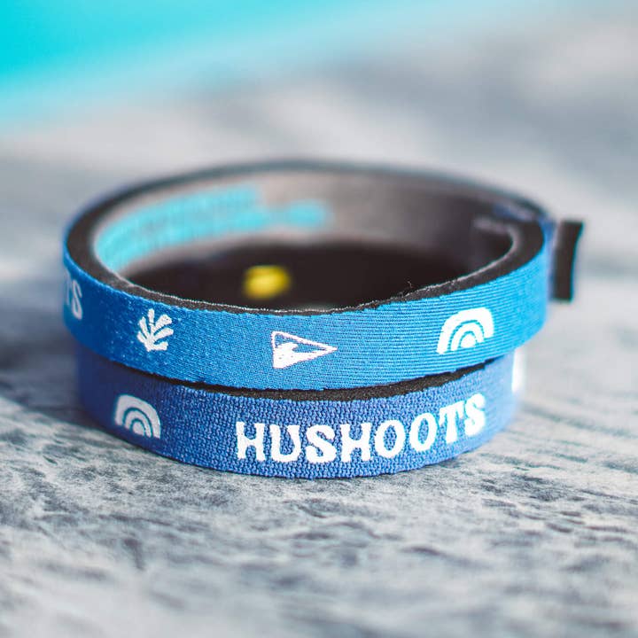 Recycled neoprene bracelet - Electric Blue for wholesale by HUSHOOTS