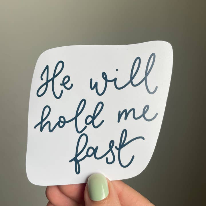 He Will Hold Me Fast Christian Vinyl Sticker, hymn lyric and other Purchase wholesale or retail difference in hindi. Free returns & net 60 terms on Faire trending on Faire.