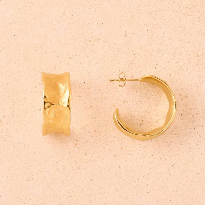 Lucca Earrings | Jewelry Gold Gift Waterproof for wholesale by Agapée Jewelry