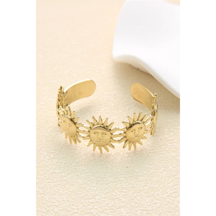 Gold Golden Sun Bangle Bracelet – Bohemian Chic Spirit for wholesale on Faire2