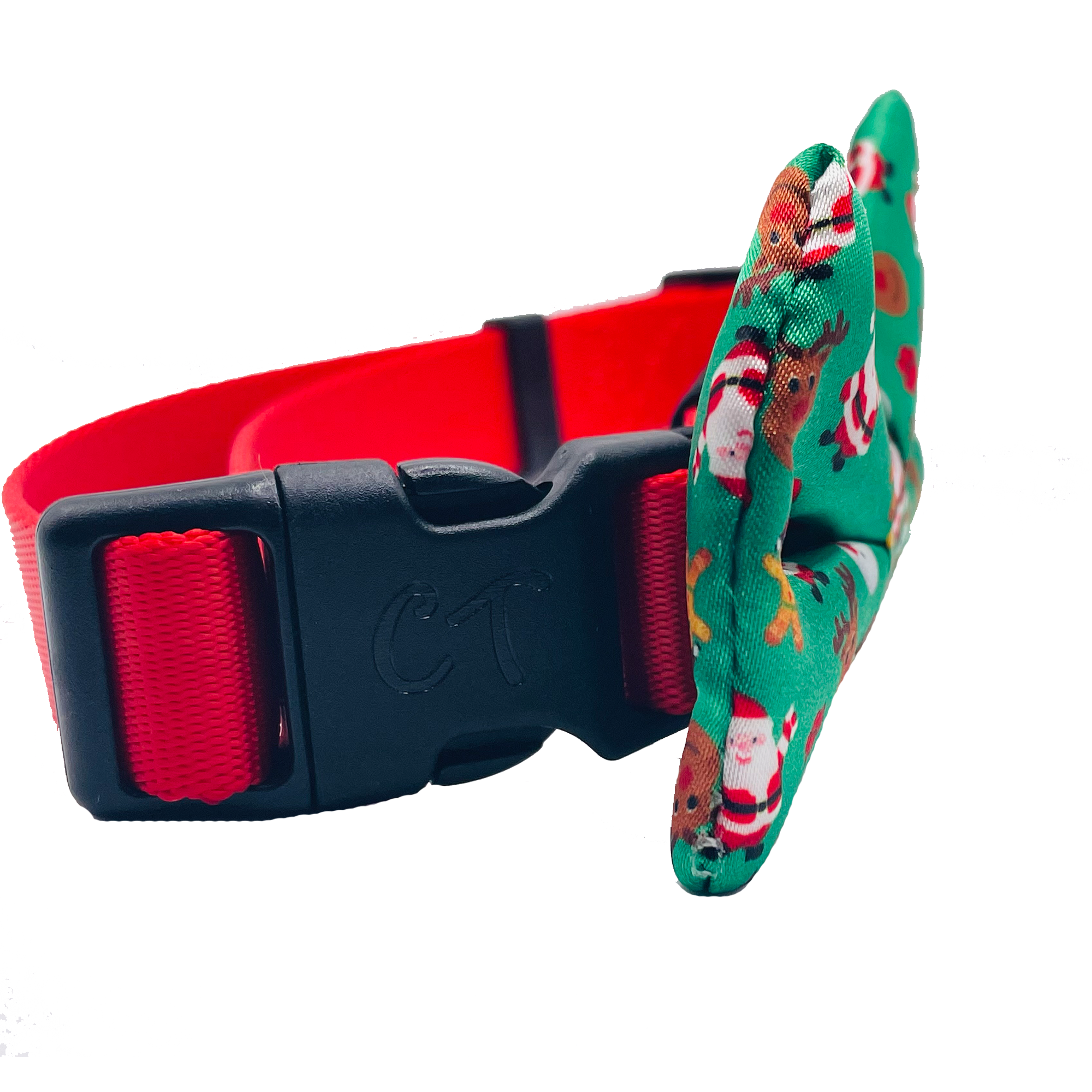 Cutie Ties - Vente Nœud papillon – chien - Nœud papillon vert pour chien de Noël Nuit de Noël3
