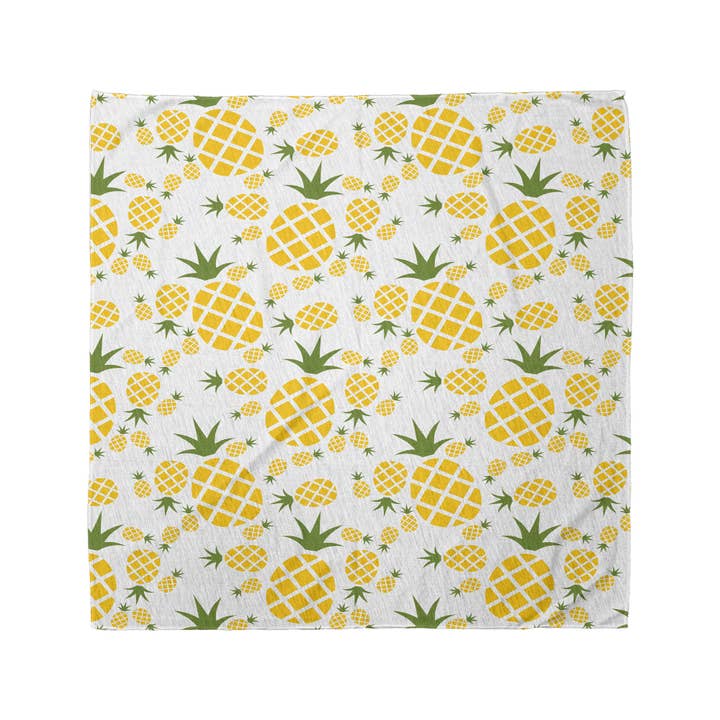 Pineapple Print Bandana Unisex Fruit Simple Stamp Style 22" for wholesale by Ambesonne