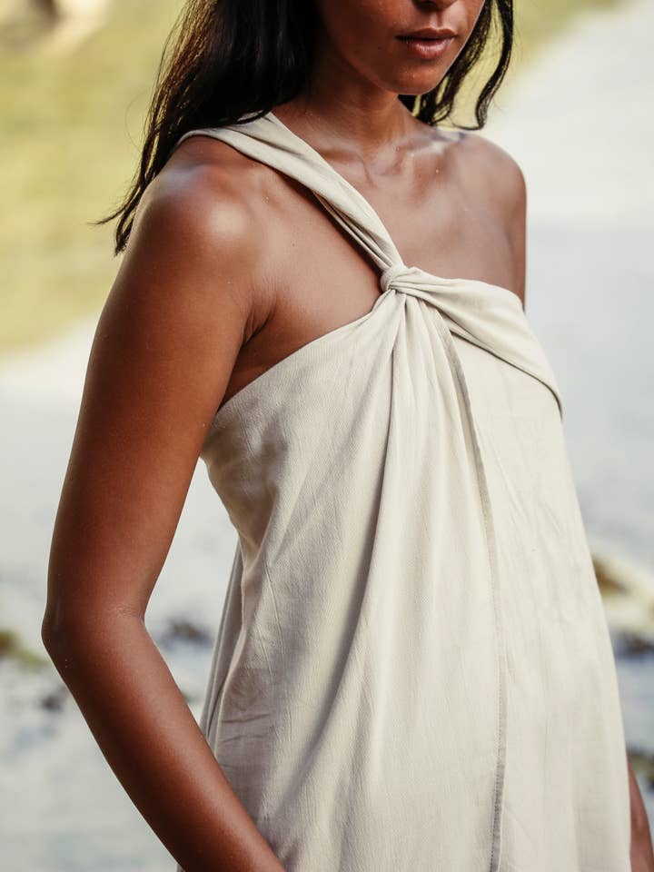 Pia Maxi Dress - Oatmeal for wholesale on Faire