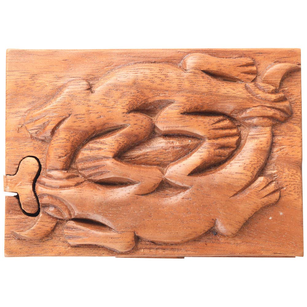 Benjamin International – Caixa decorativa por atacado – Caixa de quebra-cabeça de lagartixa dupla1