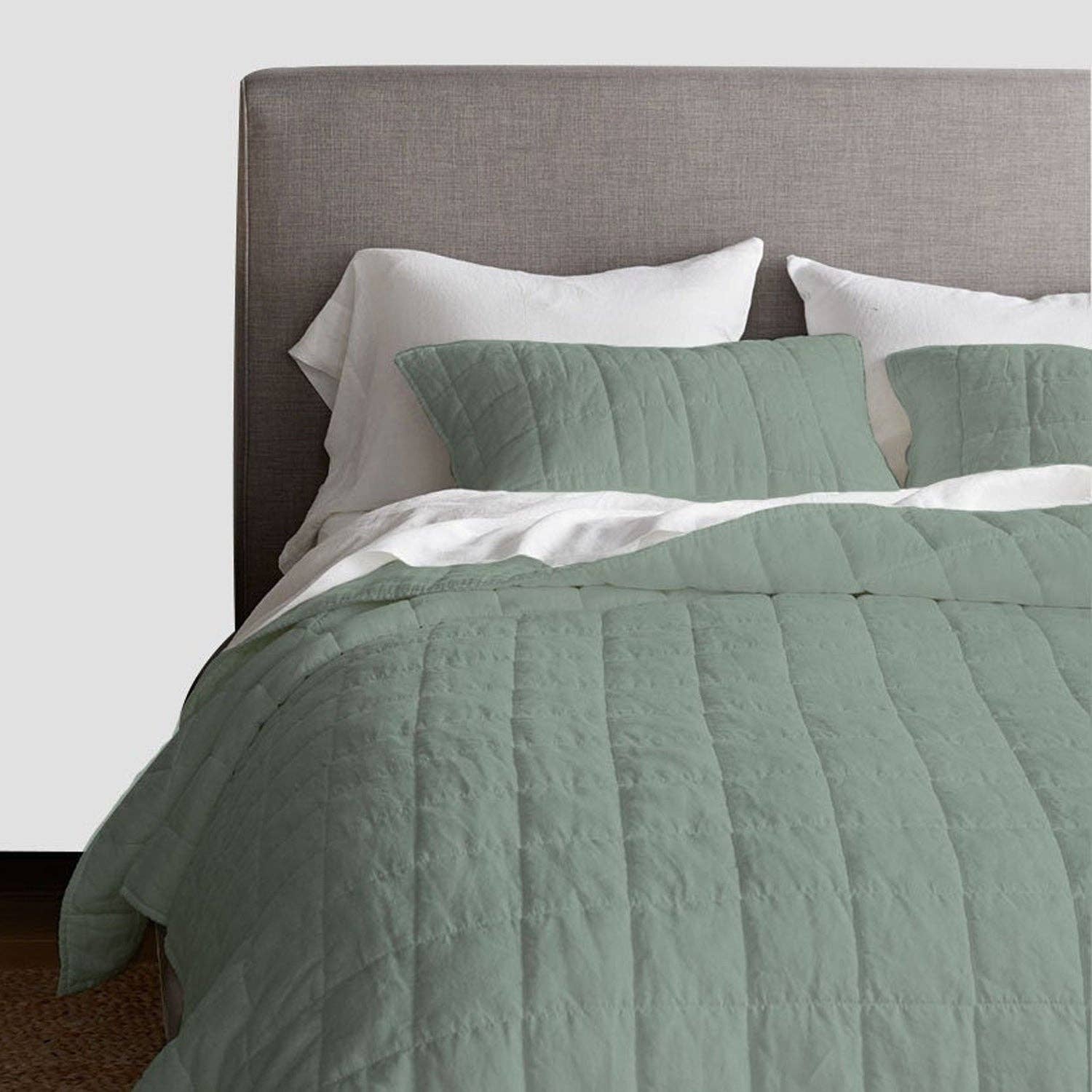 The Tangerine Store - Wholesale Bedding Set - Box stitch - Linen Cotton Quilt Sets40