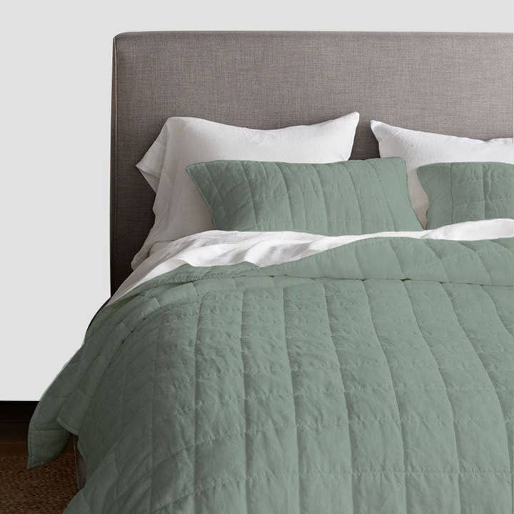 The Tangerine Store – Großhandel Bettwäsche-Set – Kastenstich - Leinen-Baumwoll-Steppsets40