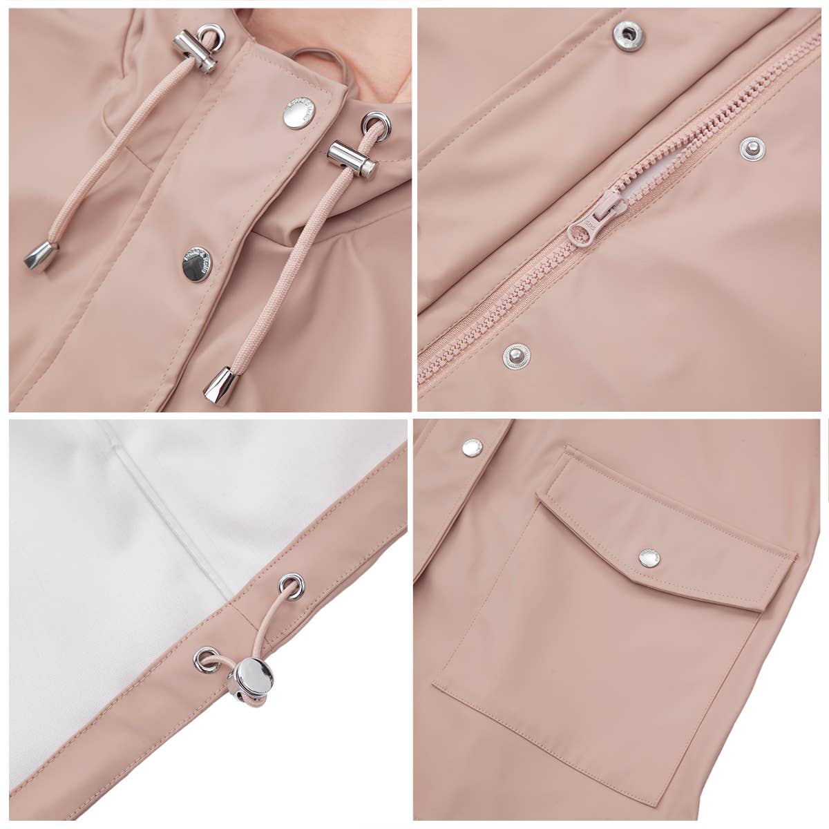 Rokka & Rolla - Wholesale Raincoat - Women's - Women's Waterproof Rain Coats Hooded Jackets8