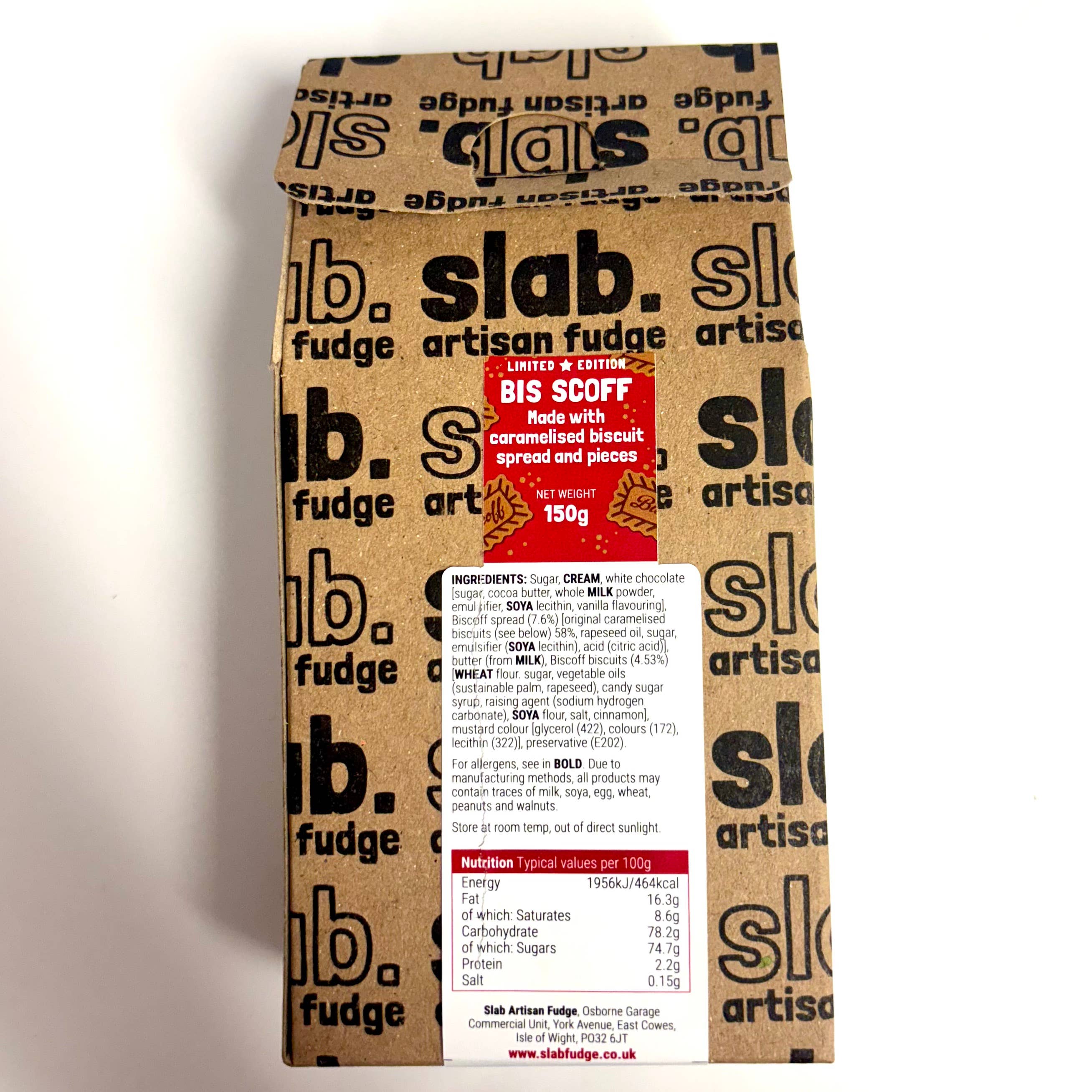 Slab Artisan Fudge - Wholesale Fudge - Bis Scoff Fudge Gift Carton1