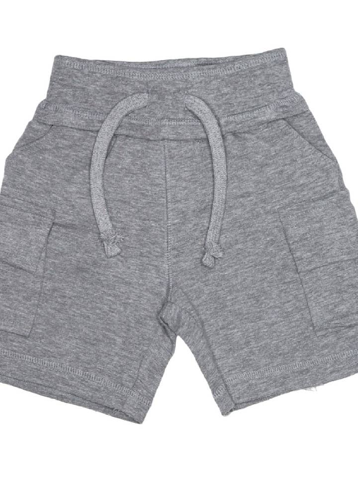 E15516-HEATHER Kids Solid Cargo Shorts for wholesale by 🤍Baby Steps and Mish Kids