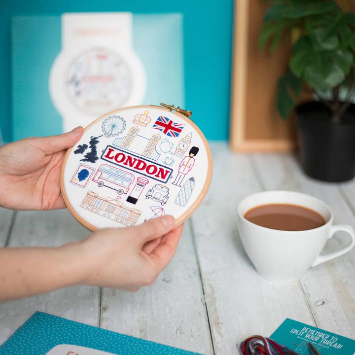Stitching London Embroidery Kit for wholesale by Oh Sew Bootiful