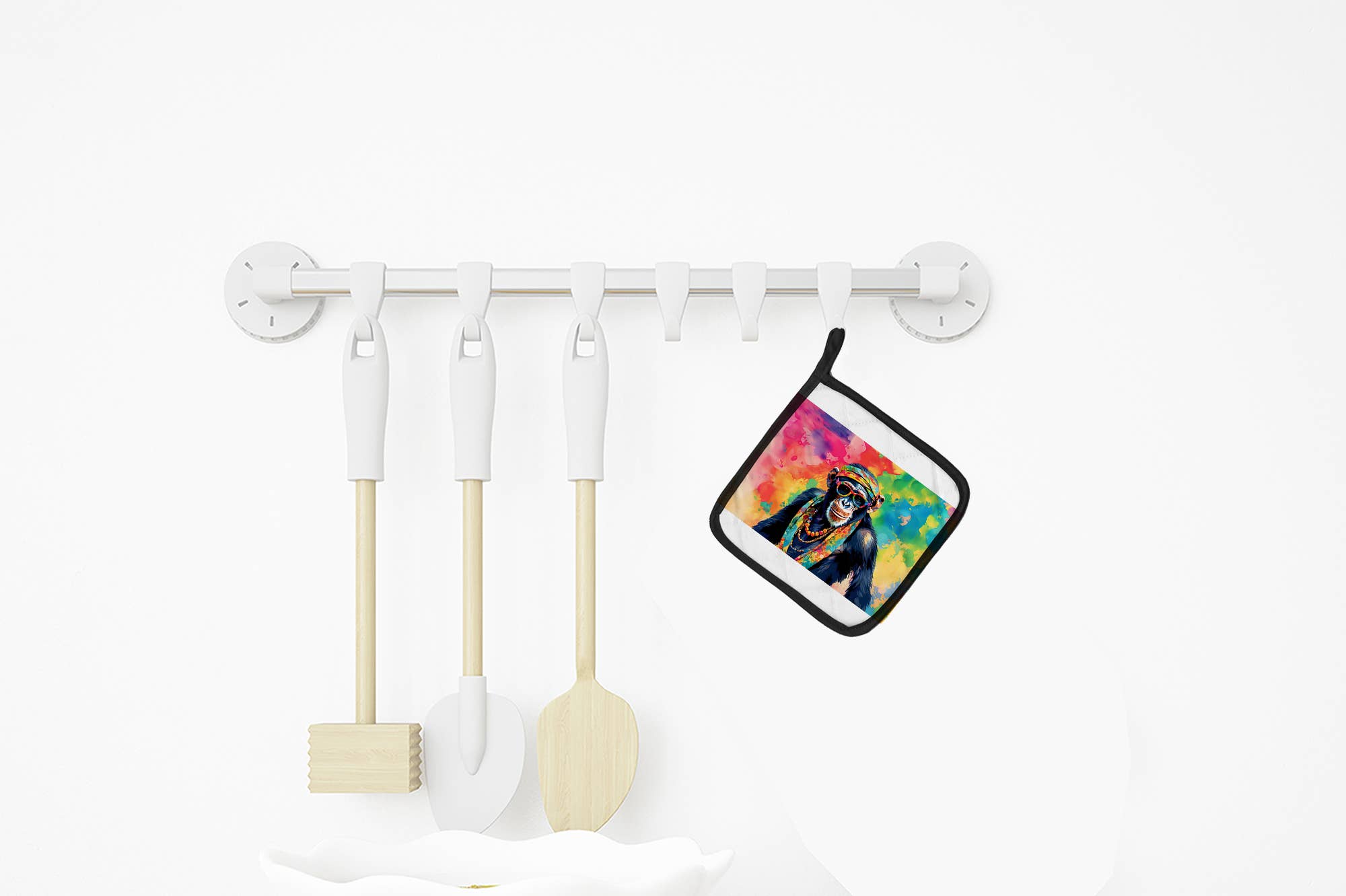 Caroline's Treasures - Vente Gants de cuisine/maniques - Porte-casseroles en forme de chimpanzé en forme d'animal hippie DAC39701