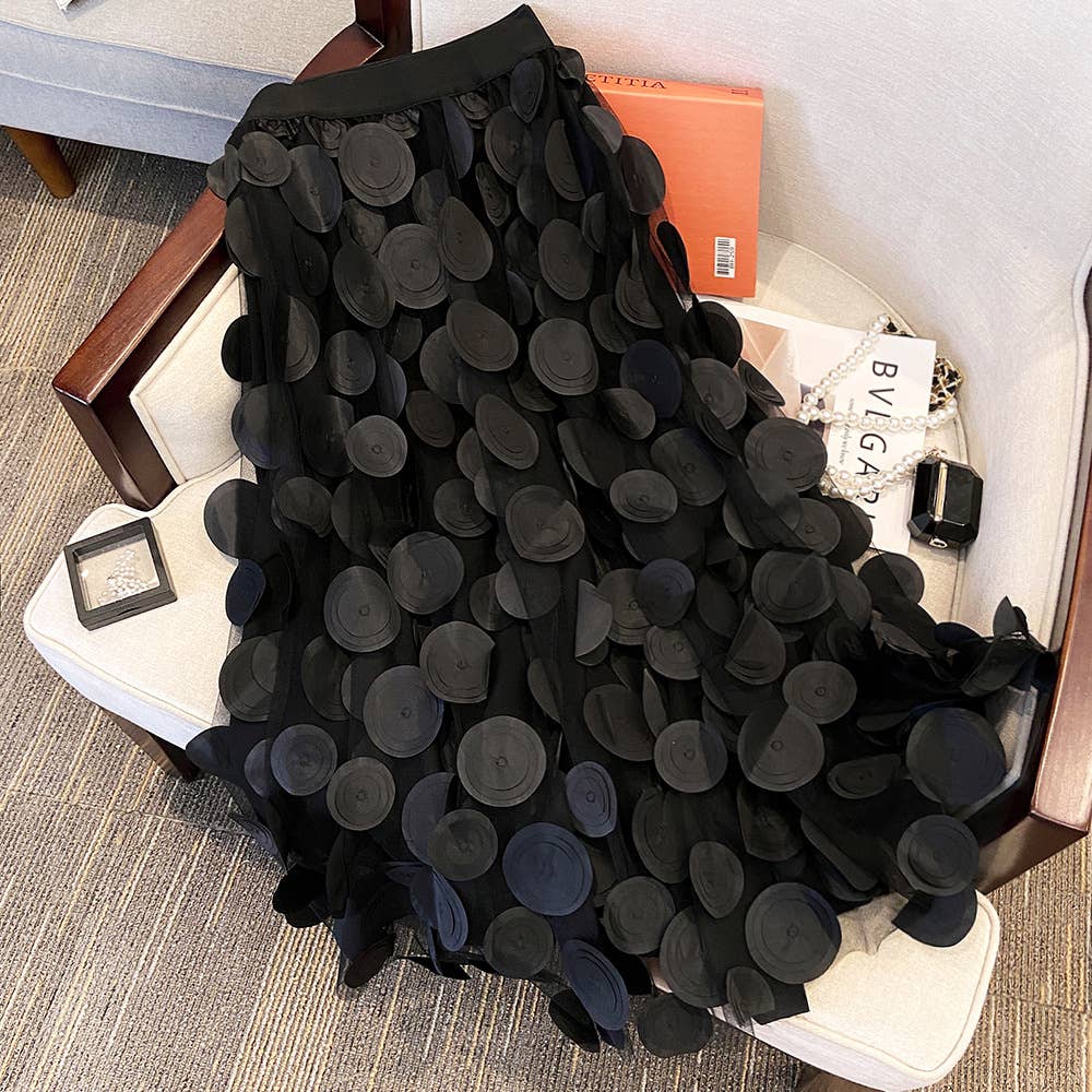 PEACH ACCESSORIES - Wholesale Skirt - Women's - SK118 Large circle embellished skirts8