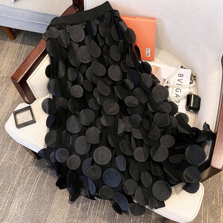 PEACH ACCESSORIES - Wholesale Skirt – Women’s - SK118 Large circle embellished skirts8