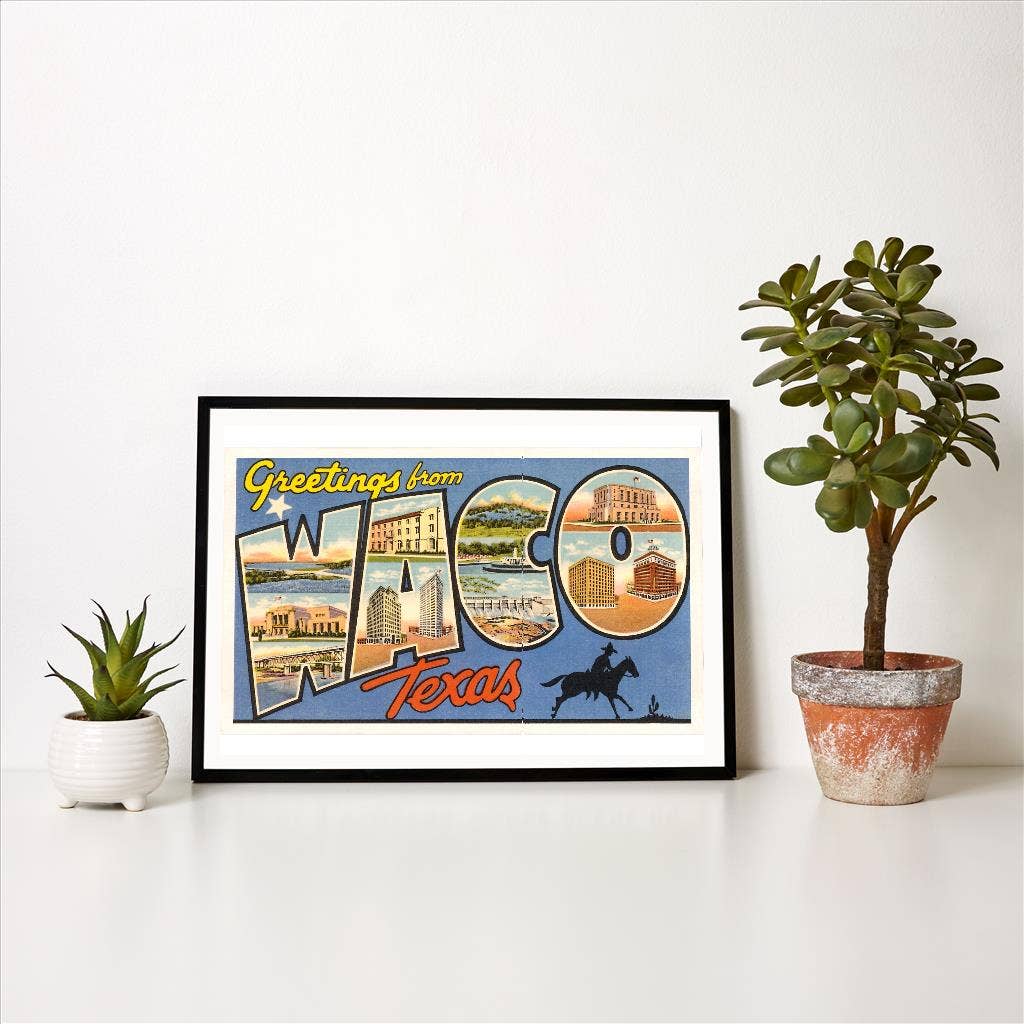 Found Image Press - Wholesale Art Print - Art Print TX-114 Greetings from Waco, Texas1