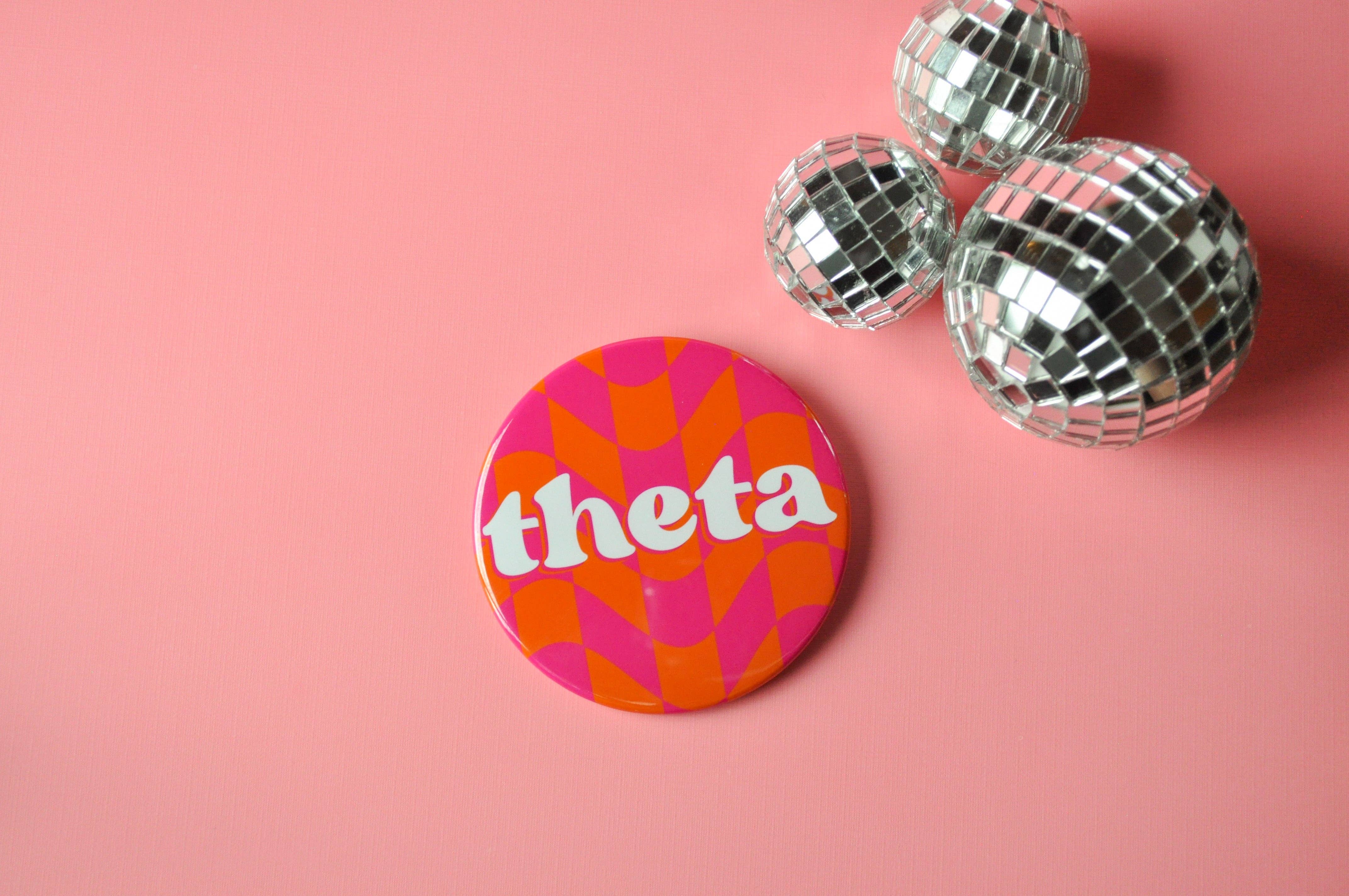 Tailgated Co. - Wholesale Lapel Pin/Button - Kappa Alpha Theta Checkered Button0