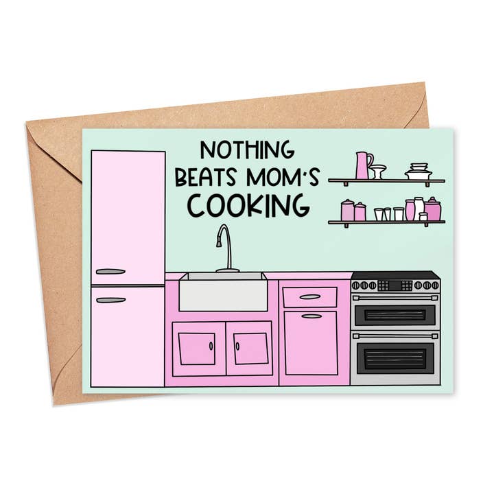 Mom's Cooking Mother's Day Card for wholesale by Saucy Avocado