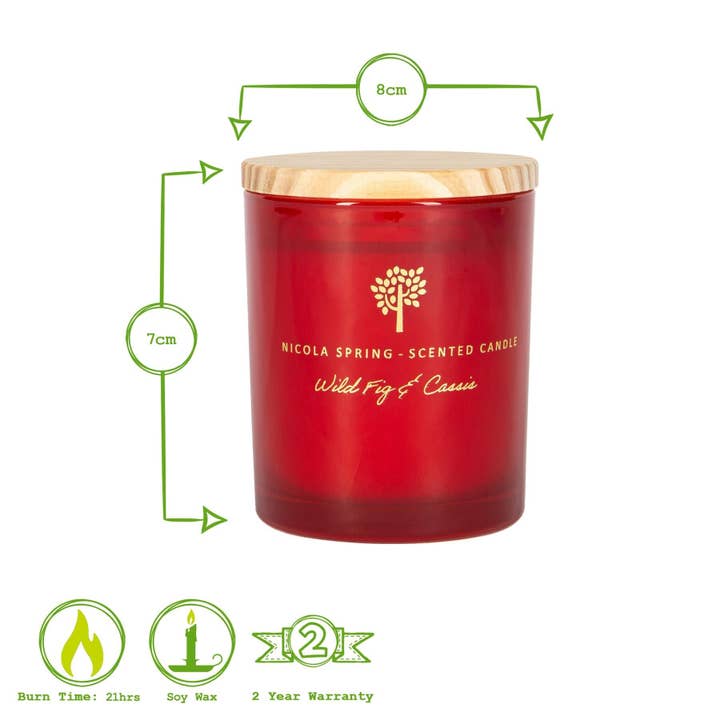 Rinkit Pty Ltd - Wholesale Jar/filled candle - 130g Wild Fig & Cassis Soy Wax Scented Candle - By Nicola Spring2