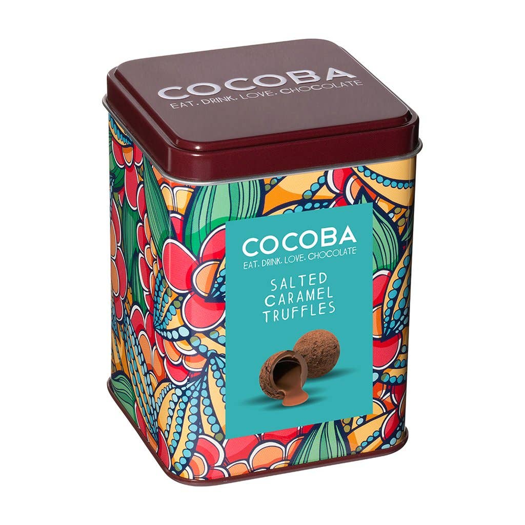 Cocoba – wholesale Chocolate box – Salted Caramel Truffles Gift Tin0