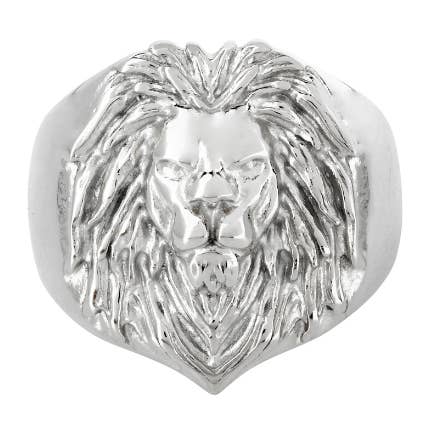 Lion Signet Ring - Silver for wholesale by Twistedpendant